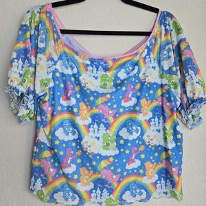 Dolls Kill Rainbow Cartoon Print Blouse